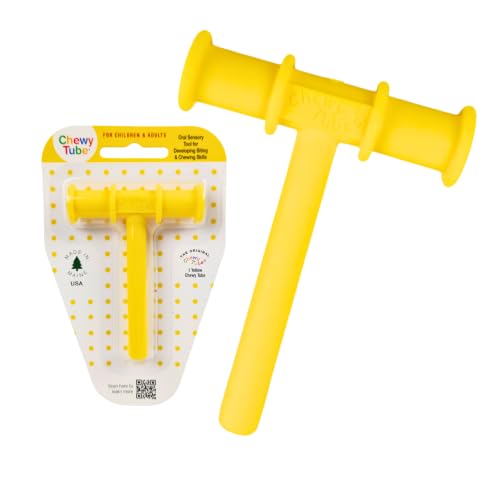 Chewy Tubes – Original Oral Motor Chewing Tool for Practicing Biting and Chewing Skills [Yellow, 3/8" Diameter by Chewy Tubes - American Made