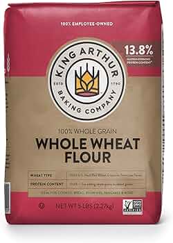 King Arthur 100% Whole Wheat Flour, 5 lb by King Arthur Baking - American Made