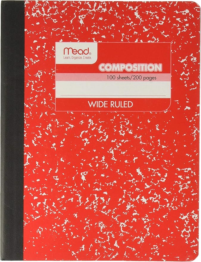 Mead Composition Book Wide Ruled 100 Sheets by Mead - American Made
