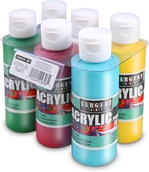 Sargent Art Primary Acrylic Paint Set 4oz 6-Pack by Sargent Art - American Made