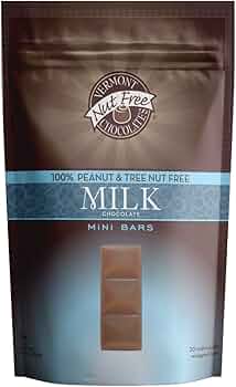 Vermont Nut Free Chocolates Mini Chocolate Bars Milk Chocolate 9 oz by Vermont Nut Free Chocolates - American Made