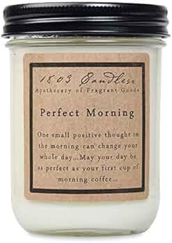 1803 Candles 14 oz Jar Soy Candle Perfect Morning by 1803 Candles - American Made