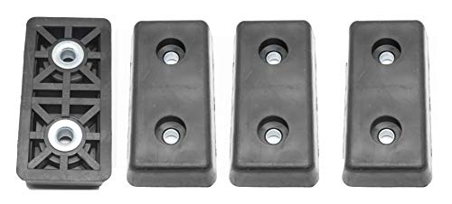 4 Large Rectangular Rubber Feet Bumpers - .528 H X 2.777 L X 1.375 W- Heavy Duty - Non Marking for Furniture by Rubberfeet US - American Made