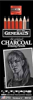General's Charcoal Drawing Pencil Set in Cedar by General Pencil - American Made