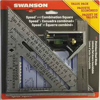 Swanson Speed Square and Combination Square Value Pack by Swanson Tool - American Made