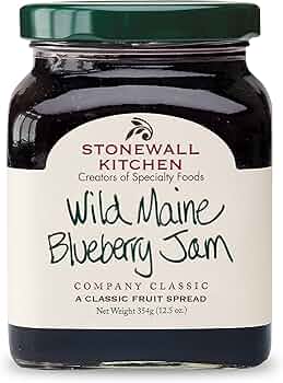 Wild Maine Blueberry Jam 12.5oz by Stonewall Kitchen - American Made
