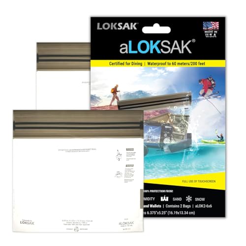 LOKSAK aLOKSAK Waterproof Bags 6x6 Inch 2-Pack by LOKSAK - American Made