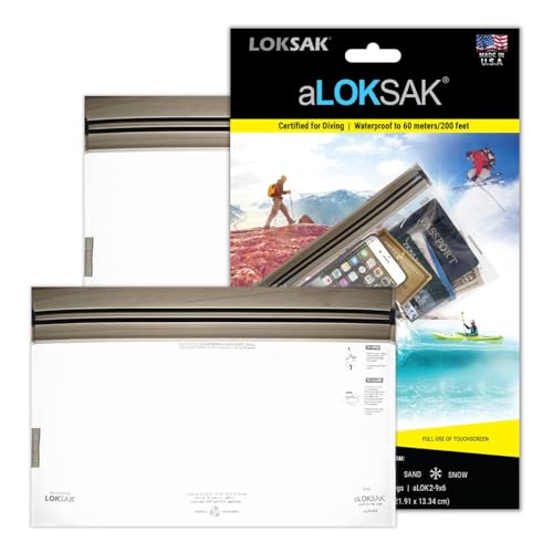 LOKSAK aLOKSAK Waterproof Bags 9x6 Inch 2-Pack by LOKSAK - American Made