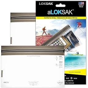 LOKSAK aLOKSAK Waterproof Bags 6x6 Inch 2-Pack by LOKSAK - American Made