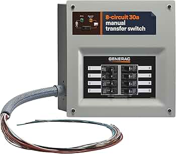 Generac 6853 HomeLink 30 Amp Manual Transfer Switch Kit with 10-Foot Cord by Generac - American Made