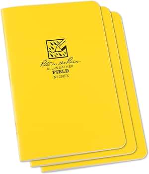 Rite in the Rain Weatherproof Stapled Notebook 3-Pack Yellow by Rite in the Rain - American Made