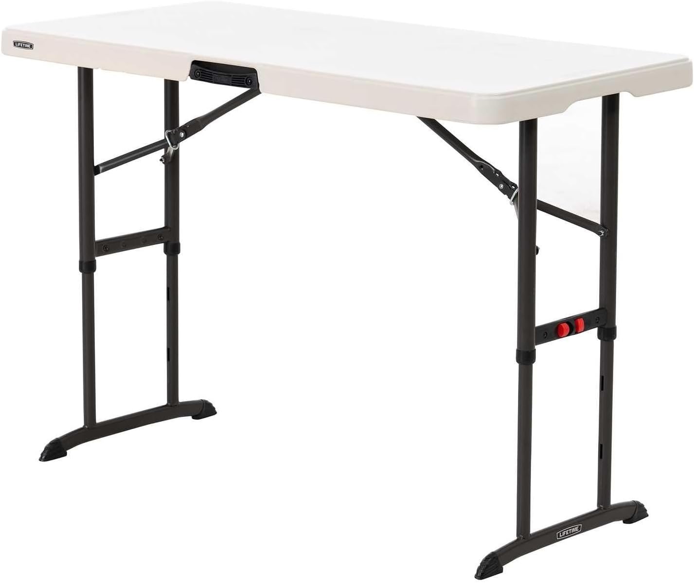 LIFETIME 80387 4-Foot Commercial Adjustable Folding Table, Almond by Lifetime Products - American Made