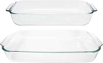 Pyrex Basics Clear Glass Baking Dish Set 2-Piece