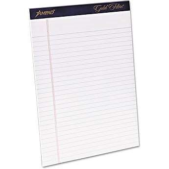 Ampad Gold Fibre Writing Pads 8.5x11.75 Legal Rule 4-Pack by Ampad - American Made