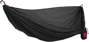 Grand Trunk Nano 7 Single Hammock with Carabiners, Black by Grand Trunk - American Made