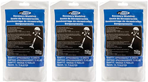 Estes 2274 Recovery Wadding 3-Pack 225 Sheets Total by Estes Rockets - American Made