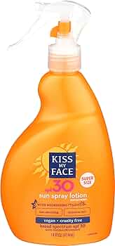 Kiss My Face Sun Spray Lotion Sunscreen SPF 30 14oz by Kiss My Face - American Made