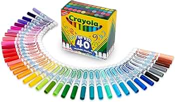 Crayola Ultra Clean Washable Markers 40-Count by Crayola - American Made