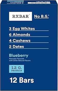 RXBAR Whole Food Protein Bar Blueberry 12 Count by RXBAR - American Made