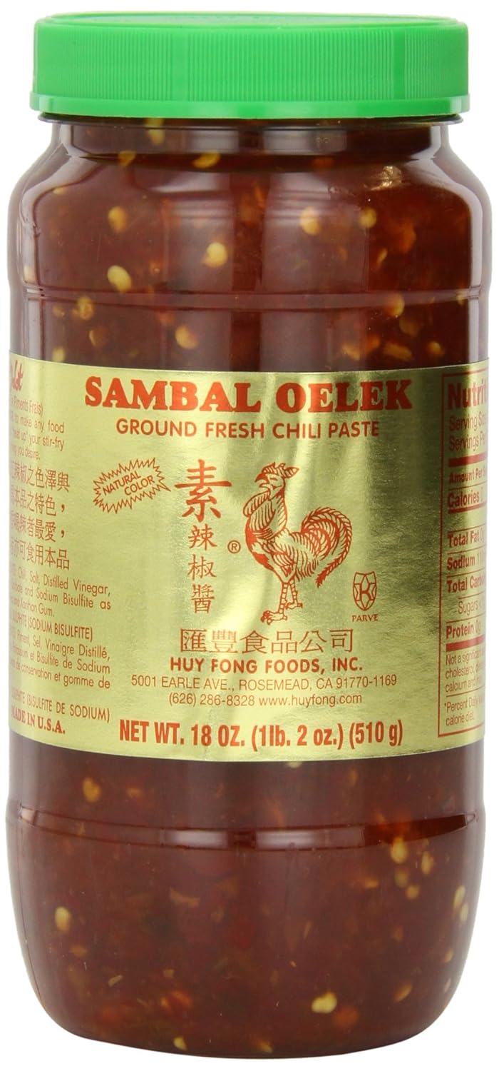 Huy Fong Sambal Oelek Ground Fresh Chili Paste 18 oz by Huy Fong Foods - American Made