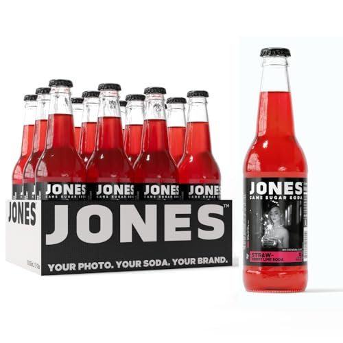 Jones Soda Strawberry Lime Soda â€” 12 oz Glass Bottles 12-Pack by Jones Soda - American Made