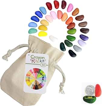 Crayon Rocks 32 Colors in a Muslin Bag by Crayon Rocks - American Made