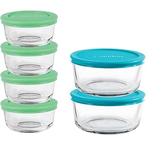 Anchor Hocking Glass Food Storage Set with Lids by Anchor Hocking - American Made