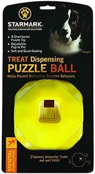 Starmark Treat Dispensing Puzzle Ball Dog Toy by Starmark Pet Products - American Made