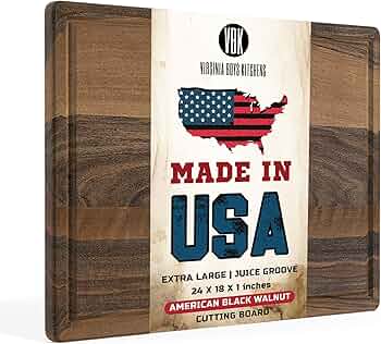 Virginia Boys Kitchens Extra Large Walnut Carving Board 24x18 by Virginia Boys Kitchens - American Made