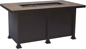 O.W. Lee Santorini Iron Fire Pit 30x50 Rectangle Chat Height by O.W. Lee - American Made