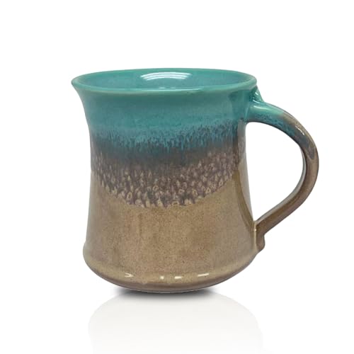 Clay in Motion Handmade Ceramic Mug 16 oz, Medium Coffee Mug, Hand Painted Stoneware, Dishwasher Microwave & O by Clay in Motion - American Made