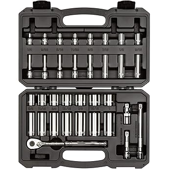 Proto J52134 Socket Wrench Set SAE 3/8 Drive 22pc by Proto Tools - American Made