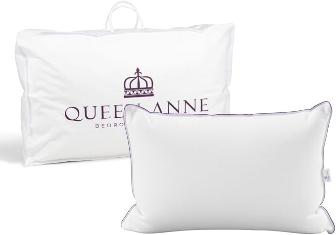 Queen Anne 100% European White Goose Down Pillow, King Soft by Queen Anne Pillow - American Made