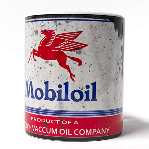 Images In Tile USA Mobil Lube Motor Oil Can 11 oz. Coffee Mug Antique Collector by Images In Tile USA - American Made