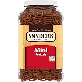 Snyder's of Hanover Mini Pretzels 40oz Large Canister by Snyder's of Hanover - American Made