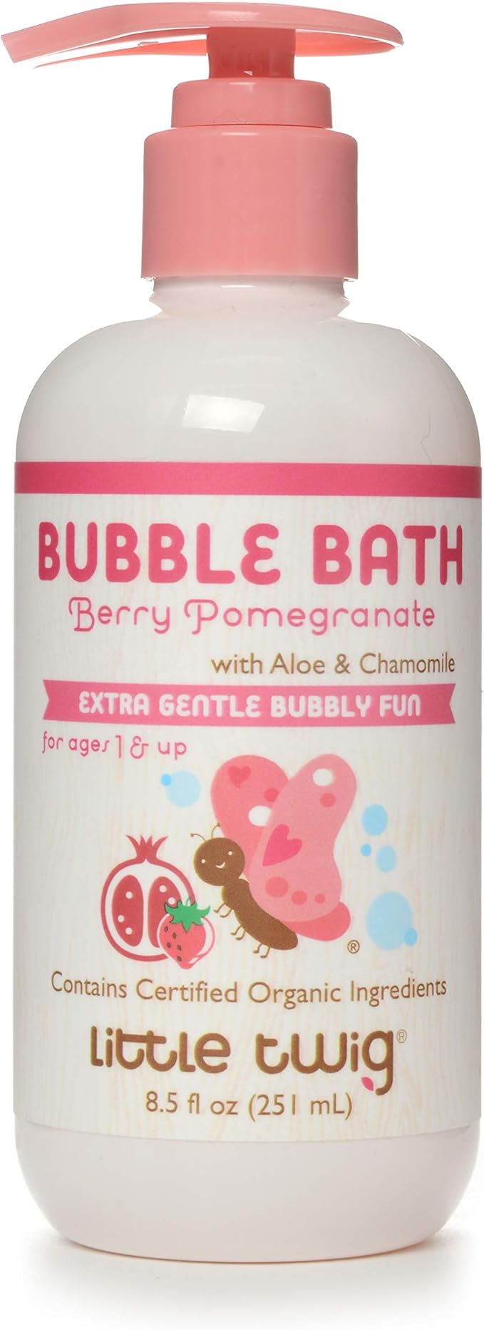 Little Twig Bubble Bath Berry Pomegranate 8.5oz Made in USA by Little Twig - American Made