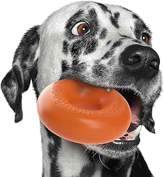 Goughnuts Original Medium Dog Chew Toy Ring, Orange by Goughnuts - American Made