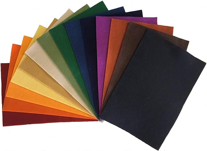 Weir Crafts 100% Wool Craft Felt - 14 Sheet Package from National NonWovens by National Nonwovens - American Made