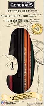 General Pencil Drawing Class Essential Tools Art Kit 13 Pieces by General Pencil Company - American Made