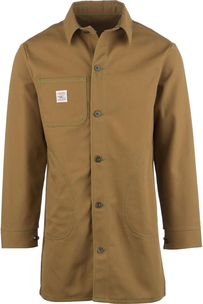 Pointer Brand Brown Duck Circle Pocket Long Jacket Men's by Pointer Brand - American Made