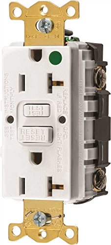 Hubbell GFR8300HWLA Hospital Grade GFCI Outlet 20A 125V White by Hubbell - American Made