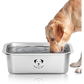 Basis Pet Stainless Steel Dog Bowl Extra Large 18 Cups by Basis Pet - American Made