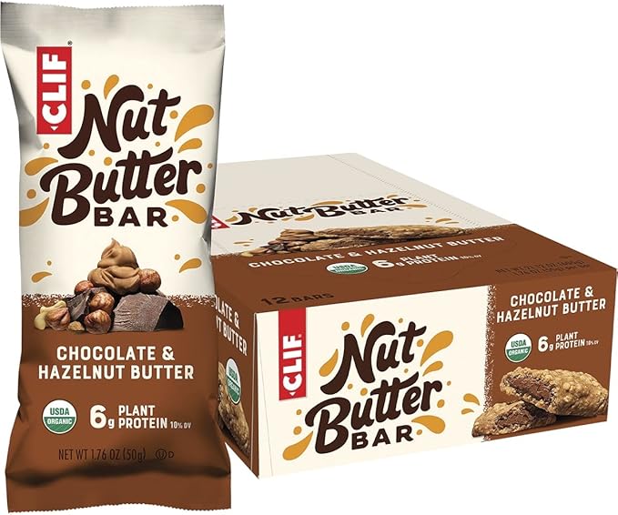 Clif Nut Butter Bar - Organic Snack Bars - Chocolate Hazelnut Butter, 12 Count by Clif Bar - American Made