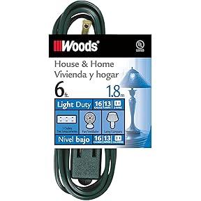 Conway Electric 10-Foot Extension Cord — Braided Textile, Natural Cotton by Conway Electric - American Made