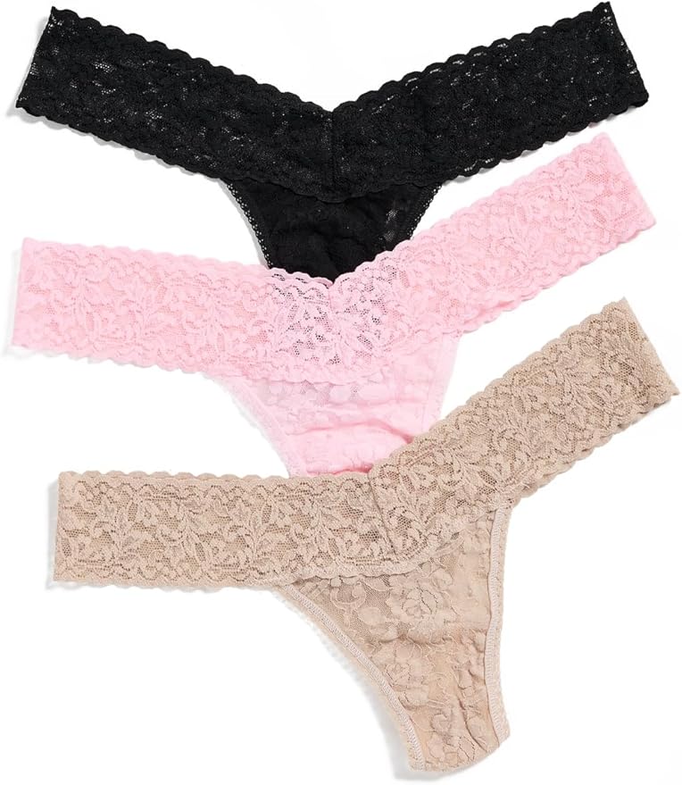 hanky panky Signature Lace Low Rise Thongs 3-Pack One Size by Hanky Panky - American Made