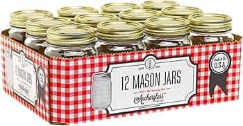 Anchor Hocking 1-Pint Home Canning Jars, 12-Pack by Anchor Hocking - American Made
