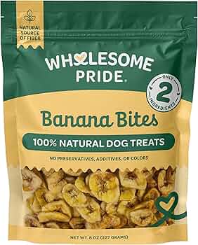Wholesome Pride Banana Bites Dog Treats 8 oz by Wholesome Pride - American Made