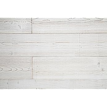 Stikwood Hamptons Shiplap White Reclaimed Wood Wall Planks 20 Sq Ft by Stikwood - American Made