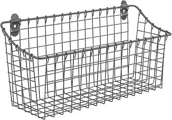 Spectrum Diversified Extra Large Wire Wall Mount Storage Basket, Industrial Gray by Spectrum Diversified - American Made