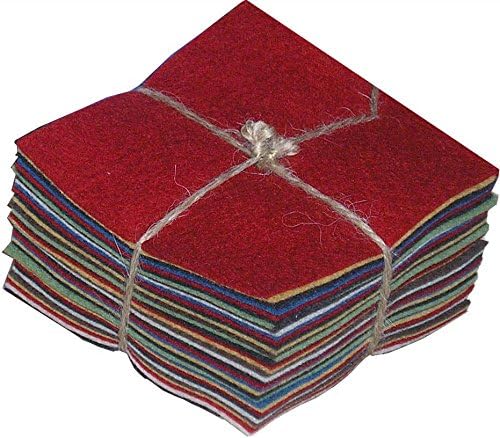 National Nonwovens WCF006-CP 100% Homespun Charm Pack Wool Felt by National Nonwovens - American Made